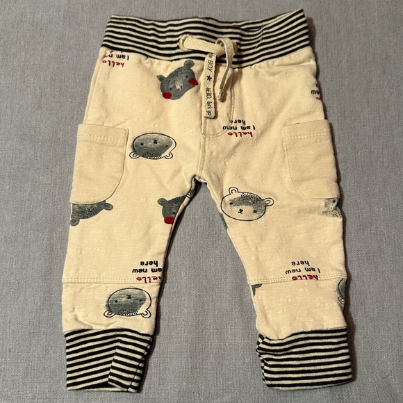 Babybol 12 month boy pants, drawstring, bought in Ireland, cotton blend - Picture 1 of 9